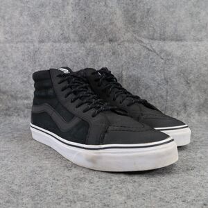 Vans Shoes Mens 9.5 Sneakers Sk8 Hi Reissue Skate Leather Lifestyle Active Black